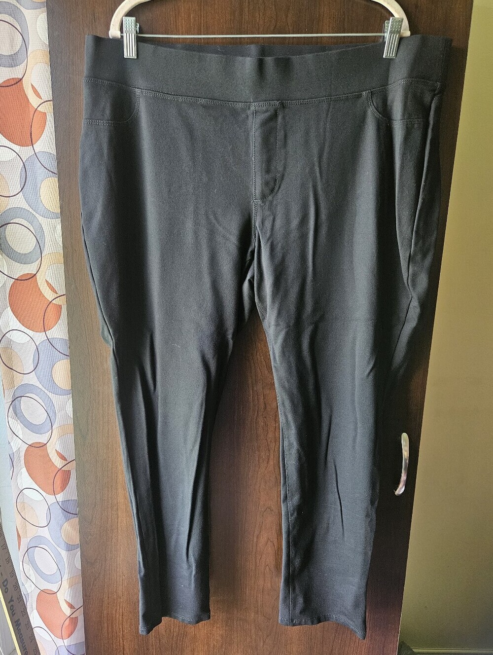 St. John's Bay Black Pull-On Jeggings with Side Pockets Size 2X